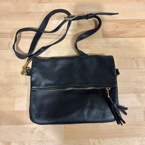 Lifetime Leather Co. Foldover Crossbody Clutch